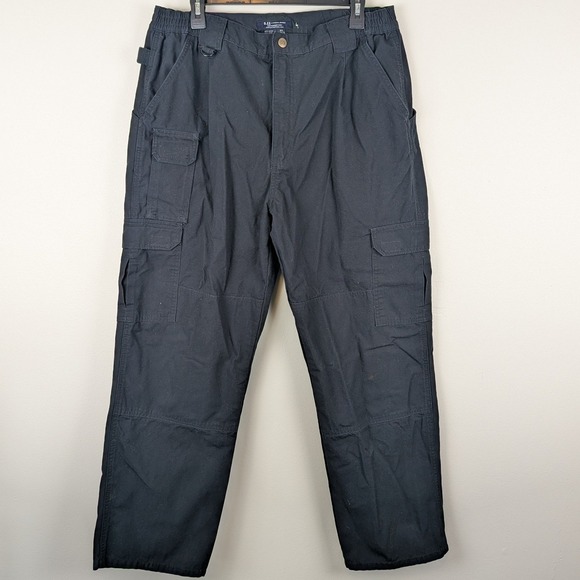 5.11 Tactical Series Men 36x30 Black Cotton Cargo Pants 74251 Utility Workwear - Picture 2 of 12